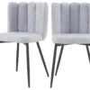 Chaise Rosy En Tissu Gris (lot De 2) -Meubles Soldes Boutique chaise 13003767