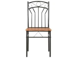 Lot De 4 Chaises De Salle à Manger Cuisine Design Classique Marron MDF CDS021694 9 Lot De 4 Chaises De Salle à Manger Cuisine Design Classique Marron MDF CDS021694 -Meubles Soldes Boutique chaise 13015141