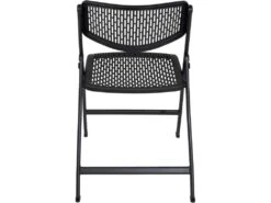 Lot De 4 Chaises Pliables Métal Et Plastique Ajouré SABA (Noir) -Meubles Soldes Boutique chaise 13435363
