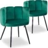 Lot De 2 Chaises Amela Velours Vert -Meubles Soldes Boutique chaise 13698221