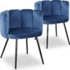 Lot De 2 Chaises Amela Velours Bleu 1 Lot De 2 Chaises Amela Velours Bleu -Meubles Soldes Boutique chaise 13698271