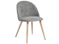URBAN MEUBLE Scandinave Salle À Manger Salon Chaises Gris Tissu Siège, Rembourré, Pieds En Bois Avec Dossier 47*55.5*78cm -Meubles Soldes Boutique chaise 13818127