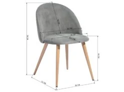 URBAN MEUBLE Scandinave Salle À Manger Salon Chaises Gris Tissu Siège, Rembourré, Pieds En Bois Avec Dossier 47*55.5*78cm -Meubles Soldes Boutique chaise 13818131