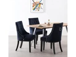 Ensemble De 2 Chaises De Salle à Manger Windsor - Rembourrage En Velours Moelleux Et Pieds En Bois Massif Robustes - Parfait Pour Votre Salle à Manger Et Salon - Noir 20 Ensemble De 2 Chaises De Salle à Manger Windsor - Rembourrage En Velours Moelleux Et Pieds En Bois Massif Robustes - Parfait Pour Votre Salle à Manger Et Salon - Noir -Meubles Soldes Boutique chaise 13971549