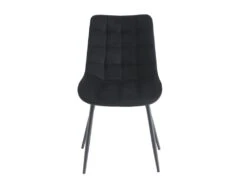 Lot De 6 Chaises Matelassées - Velours Et Métal Noir - Noir - OLLUA -Meubles Soldes Boutique chaise 15854321