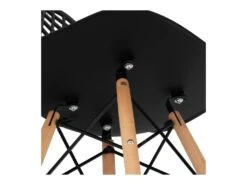 Lot De 4 Chaises Salon Salle à Manger Restaurants, Les Cafés, Les Bureaux Et Les Salles D'attente 150 Kg Max Noir 14_0006013 -Meubles Soldes Boutique chaise 15859661