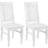 Lot De 2 Chaises GUERANDE - Pin Blanc -Meubles Soldes Boutique chaise 15892983