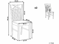 Lot De 2 Chaises Noires Et Marron HOUSTON 14 Lot De 2 Chaises Noires Et Marron HOUSTON -Meubles Soldes Boutique chaise 16688817