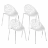 Ensemble De 4 Chaises Blanches MUMFORD -Meubles Soldes Boutique chaise 16701757