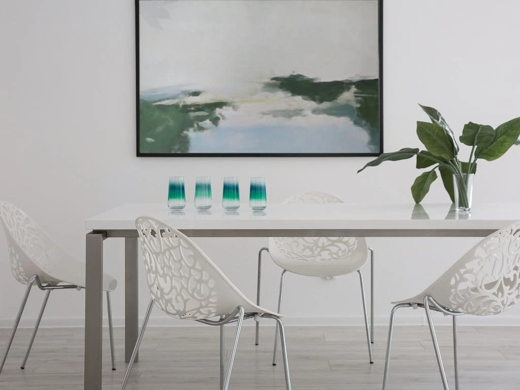 Ensemble De 4 Chaises Blanches MUMFORD 4 Ensemble De 4 Chaises Blanches MUMFORD – Image 2