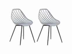 Lot De 2 Chaises De Salle Ă Manger Gris Clair CANTON