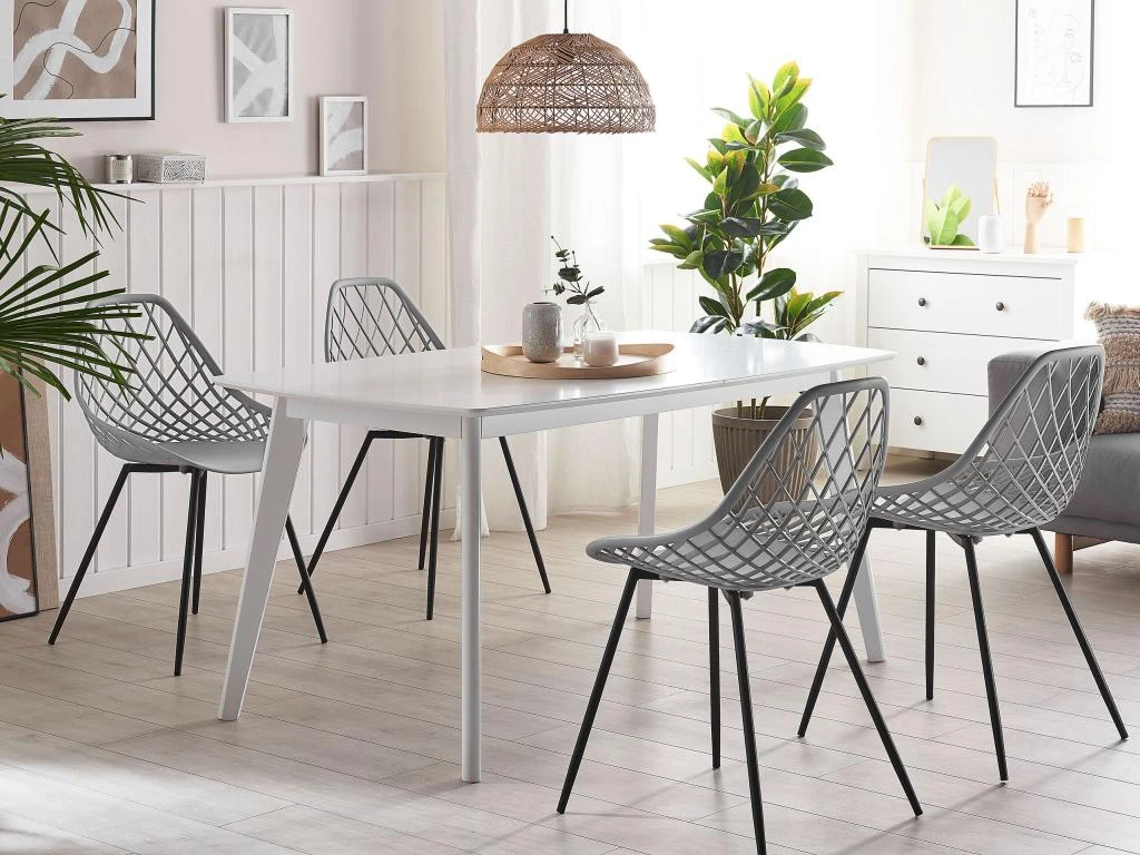 Lot De 2 Chaises De Salle à Manger Gris Clair CANTON 4 Lot De 2 Chaises De Salle à Manger Gris Clair CANTON – Image 2