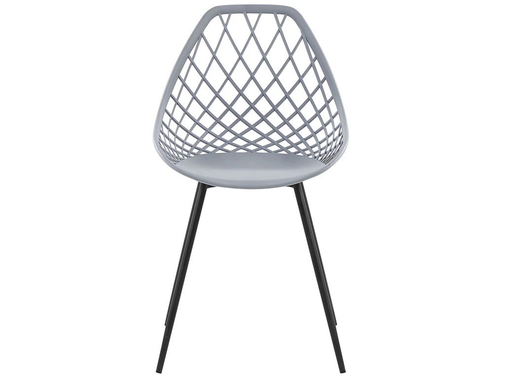 Lot De 2 Chaises De Salle à Manger Gris Clair CANTON 6 Lot De 2 Chaises De Salle à Manger Gris Clair CANTON – Image 4