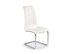 Lot De 2 Chaises AUDE En Cuir Synthétique - Blanc -Meubles Soldes Boutique chaise 17568623