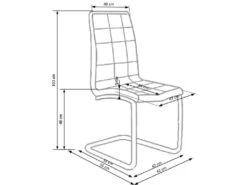 Lot De 2 Chaises AUDE En Cuir Synthétique - Blanc -Meubles Soldes Boutique chaise 17568625