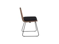 Chaise Rotin Marron/Métal - MARTINE -Meubles Soldes Boutique chaise 17635175