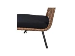 Chaise Rotin Marron/Métal - MARTINE -Meubles Soldes Boutique chaise 17635179