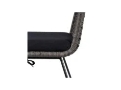 Chaise Rotin Gris/Métal - MARTINE -Meubles Soldes Boutique chaise 17635263