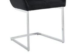 Lot De 2 Chaises En Velours Et Métal - Noir - BERLONA -Meubles Soldes Boutique chaise 18320723