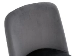 Lot De 2 Chaises En Velours Et Métal Effet Bois - Gris - MINAGRI -Meubles Soldes Boutique chaise 18365133