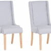 Lot De 2 Chaises De Salle à Manger Gris Clair CHAMBERS -Meubles Soldes Boutique chaise 18447533