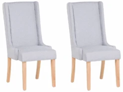 Lot De 2 Chaises De Salle Ă Manger Gris Clair CHAMBERS