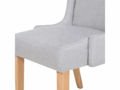 Lot De 2 Chaises De Salle à Manger Gris Clair CHAMBERS -Meubles Soldes Boutique chaise 18447547