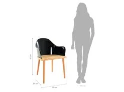 Chaise Pärumm Beksand Noir 57x54x82 Cm -Meubles Soldes Boutique chaise 19433845