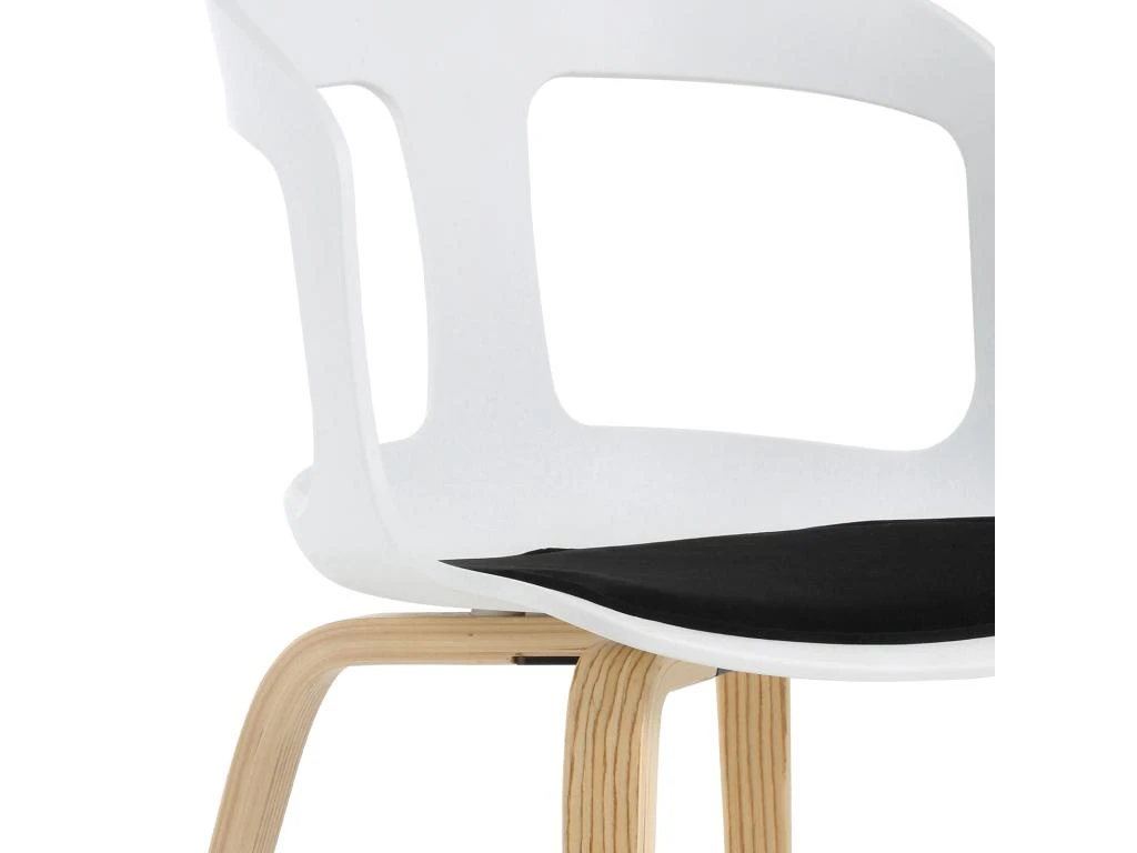 Chaise De Salle à Manger Ou De Bureau Avec Accoudoirs Pärumm Joritz Blanc 50x53x82 Cm 7 Chaise De Salle à Manger Ou De Bureau Avec Accoudoirs Pärumm Joritz Blanc 50x53x82 Cm – Image 5