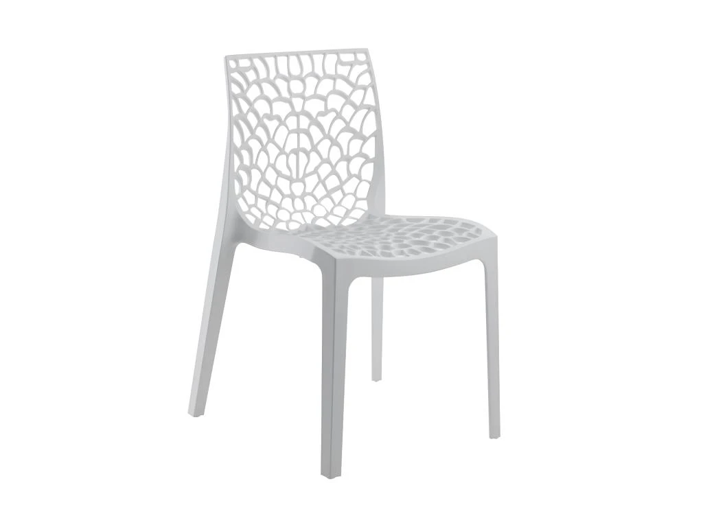 Lot De 6 Chaises Empilables DIADEME - Polypropylène - Blanc Dolomite 4 Lot De 6 Chaises Empilables DIADEME - Polypropylène - Blanc Dolomite – Image 2