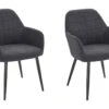 Mara Arm Chair 2pk Anthracite 2 Mara Arm Chair 2pk Anthracite -Meubles Soldes Boutique chaise 21697163