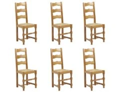 Lot De 6 Chaises SEGUIN - Hêtre Massif & Assise En Paille De Seigle 13 Lot De 6 Chaises SEGUIN - Hêtre Massif & Assise En Paille De Seigle -Meubles Soldes Boutique chaise 218869
