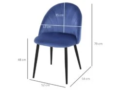 Lot De 2 Chaises Velours Art Déco BETTYSTOWN Bleues 9 Lot De 2 Chaises Velours Art Déco BETTYSTOWN Bleues -Meubles Soldes Boutique chaise 21988747