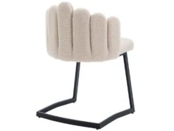 Lot De 2 Chaises Godole - Structure En L - Dossier En Forme De Pétale - Cachemire - Beige & Noir 13 Lot De 2 Chaises Godole - Structure En L - Dossier En Forme De Pétale - Cachemire - Beige & Noir -Meubles Soldes Boutique chaise 22125339