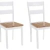 Chaises à Manger Lot De 2 Blanc Bois D'hévéa Massif -Meubles Soldes Boutique chaise 22566059