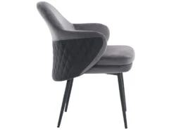 Chaise - Coutures En Tissu Et Cuir PU - Siège Amovible - Gris -Meubles Soldes Boutique chaise 22690783