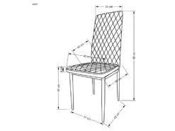 Chaise Design En Cuir écologique 40 X 50 X 98 Cm - Noir -Meubles Soldes Boutique chaise 22723997