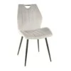 Chaise En Velours 51 X 46 X 91 Cm - Gris Clair -Meubles Soldes Boutique chaise 22741905
