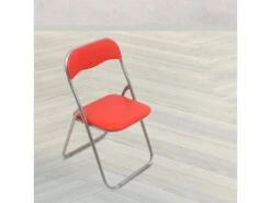 Chaise Pliante Dgallo, Siège Peu Encombrant, Chaise De Réunion, Fauteuil De Salle D'attente, 43x47h78 Cm, Rouge -Meubles Soldes Boutique chaise 22778589
