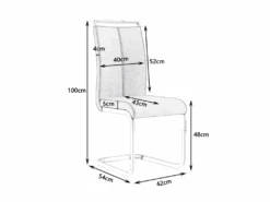 Lot De 4 Chaises De Salle à Manger - En Similicuir - Noir -Meubles Soldes Boutique chaise 22801493