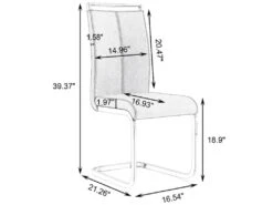 Lot De 4 Chaises De Salle à Manger - En Similicuir - Marron -Meubles Soldes Boutique chaise 22801513