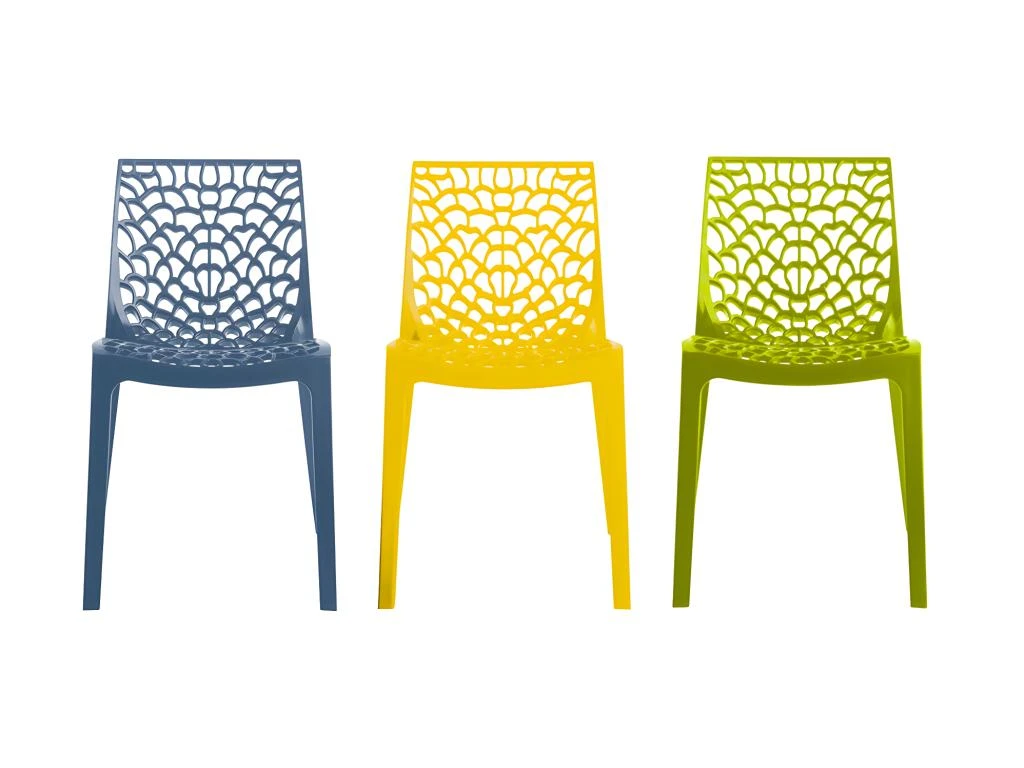 Lot De 6 Chaises Empilables DIADEME - Polypropylène - Blanc Dolomite 8 Lot De 6 Chaises Empilables DIADEME - Polypropylène - Blanc Dolomite – Image 6