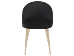 Lot De 2 Chaises LILLY - Velours - Noir -Meubles Soldes Boutique chaise 323035