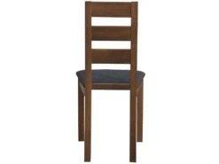 Lot De 6 Chaises ALCINO - Hêtre Et Tissu - Coloris : Noyer Et Anthracite -Meubles Soldes Boutique chaise 388273