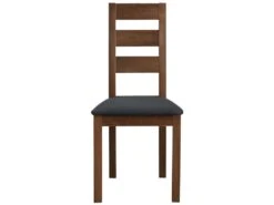 Lot De 6 Chaises ALCINO - Hêtre Et Tissu - Coloris : Noyer Et Anthracite -Meubles Soldes Boutique chaise 388275