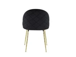 Lot De 2 Chaises - Velours Et Métal Doré - Noir - MELBOURNE -Meubles Soldes Boutique chaise 404261