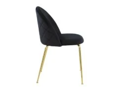 Lot De 6 Chaises - Velours Et Métal Doré - Noir - MELBOURNE 12 Lot De 6 Chaises - Velours Et Métal Doré - Noir - MELBOURNE -Meubles Soldes Boutique chaise 404273