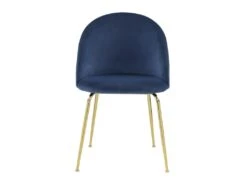Lot De 6 Chaises - Velours Et Métal Doré - Bleu - MELBOURNE 12 Lot De 6 Chaises - Velours Et Métal Doré - Bleu - MELBOURNE -Meubles Soldes Boutique chaise 404435