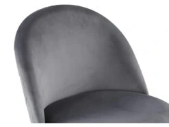 Lot De 6 Chaises - Velours Et Métal Noir Mat - Gris - MELBOURNE -Meubles Soldes Boutique chaise 407375