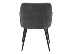 Lot De 6 Chaises - Avec Accoudoirs - Tissu Et Métal - Gris - HEKA 20 Lot De 6 Chaises - Avec Accoudoirs - Tissu Et Métal - Gris - HEKA -Meubles Soldes Boutique chaise 431215